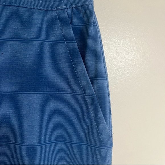 Hang Ten Blue Flat Front Belt Loops Casual Golf Shorts Mens Size 34 - Picture 3 of 14